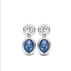 Ti Sento Milano Silver, Denim, Zirconia Earrings